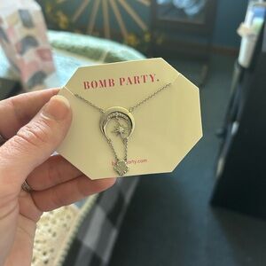 bp Silver Party Pendant Necklace